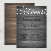 素朴結婚式招待状ウッドカントリーヴィンテージ 招待状 (正面/裏面)