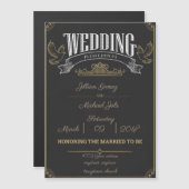 素朴結婚式招待状カスタマイズ磁石！ マグネット招待状 (正面/裏面)