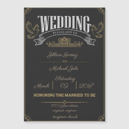 素朴結婚式招待状カスタマイズ磁石！ マグネット招待状