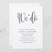 素朴結婚式招待状クラフト我々は招待状 招待状 (正面/裏面)