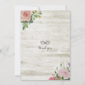 素朴結婚式招待状フローラ木製ストリングライト 招待状 (裏面)