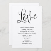 素朴結婚式招待状愛。クラフト招待状 招待状 (正面/裏面)