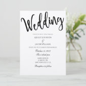 素朴結婚式招待状。タイポグラフィ招待状筏 招待状 (スタンド正面)