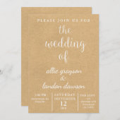 素朴結婚式招待状 招待状 (正面/裏面)