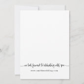 素朴結婚式招待状 |私たちは永遠に決めた 招待状 (裏面)