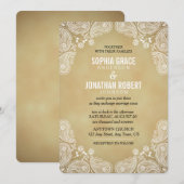 素朴結婚式招待状I手描きペイズリー 招待状 (正面/裏面)