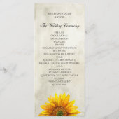素朴結婚式。ひまわり式カード プログラム (正面)