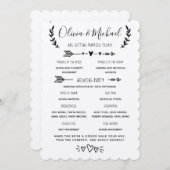 素朴結婚式 プログラムイベント 招待状 (正面/裏面)