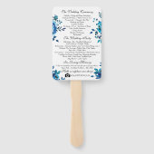 素朴結婚式 プログラムファンブルー水彩花 ハンドファン (裏面)