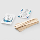 素朴結婚式 プログラムファンブルー水彩花 ハンドファン (組立なし)