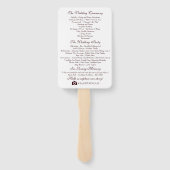 素朴結婚式 プログラムファン – 水彩花 ハンドファン (裏面)