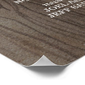 素朴結婚式 プログラム婚礼パーティー看板 ポスター (角)