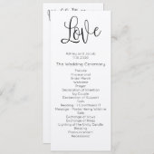 素朴結婚式。愛.クラフト式カード プログラム (正面/裏面)