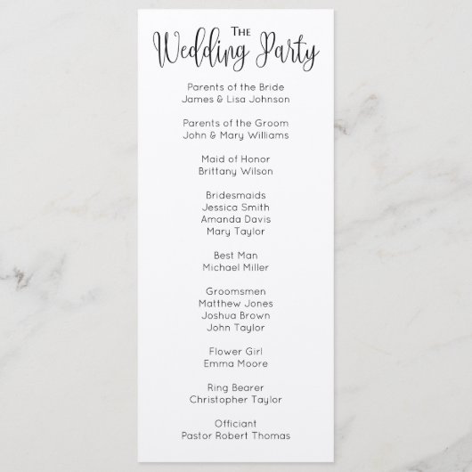 素朴結婚式。愛.クラフト式カード プログラム (裏面)