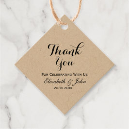 素朴結婚感謝 フェイバータグ