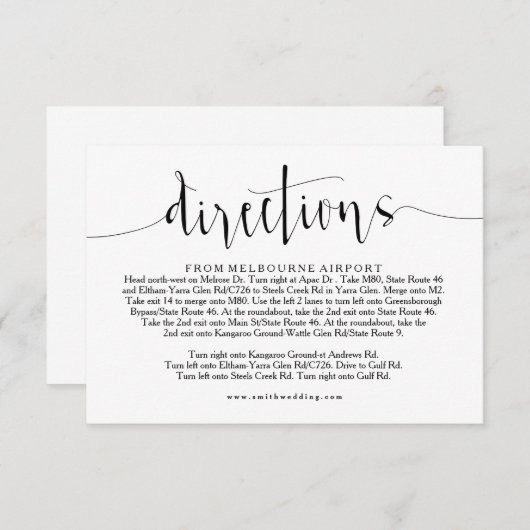 素朴結婚方向情報カード エンクロージャーカード (正面/裏面)