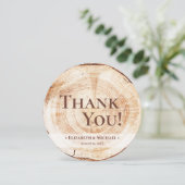 素朴結婚木の粒カスタムの写真 招待状 (スタンド正面)