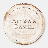 素朴結婚木目カスタム材 マグネット (正面)