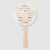 素朴結婚木目ブライダルパーティ ハンドファン (裏面)