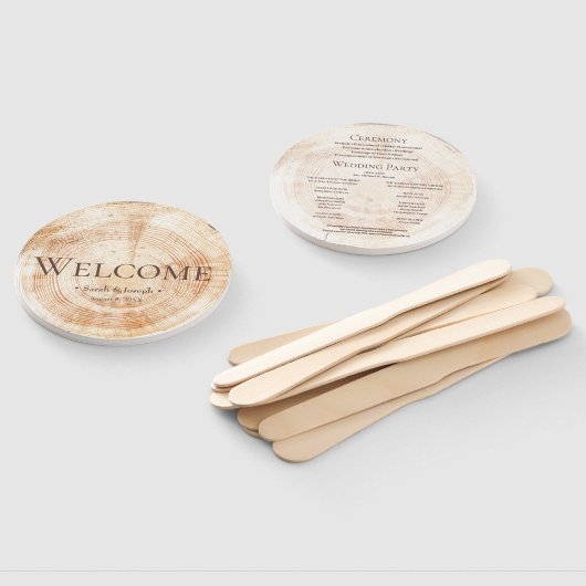 素朴結婚木目ブライダルパーティ ハンドファン (組立なし)