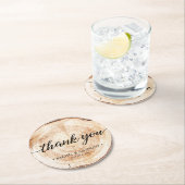 素朴結婚木目 ラウンドペーパーコースター (インサイチュ)