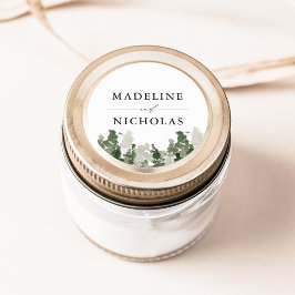 素朴結婚松パーソナライズされた林 ラウンドシール