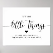 素朴結婚浴室の標識 |バスルームかご ポスター (正面)