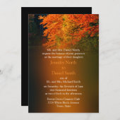 素朴結婚秋の結婚式秋 招待状 (正面/裏面)