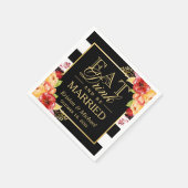 素朴結婚秋の食べ飲み物と食べ結婚した物 スタンダードカクテルナプキン (角)