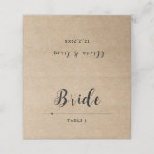 素朴結婚紙 プレイスカード (外部開封)