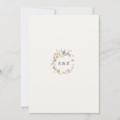 素朴結婚緑 招待状 (裏面)