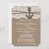 素朴結婚航海のいかりのリハ 招待状 (正面)