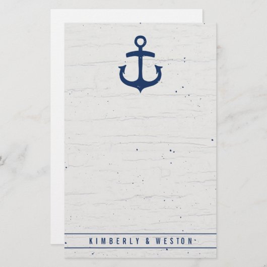 素朴結婚航海の紙 便箋 (正面/裏面)