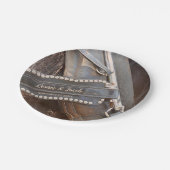 素朴結婚茶色の田舎西馬 ペーパープレート (アングル)