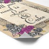 素朴結婚菓子の看板 ポスター (角)