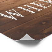 素朴結婚 |木目記号 |どこにでも座る ポスター (角)