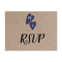 素朴結婚 | Kraft Monogram Food Choice RSVP