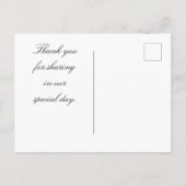 素朴結婚Brown Woodgrain写真 ポストカード (裏面)