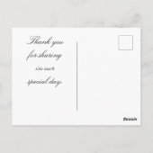 素朴結婚Brown Woodgrain写真 ポストカード (裏面)