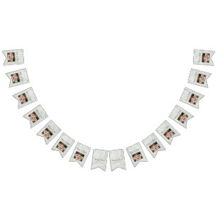 素朴結婚Grey Wood写真の追加 バンティングフラッグ