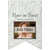 素朴結婚Grey Wood写真の追加 バンティングフラッグ (第1の旗)