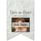 素朴結婚Grey Wood写真の追加 バンティングフラッグ (第3の旗)