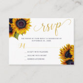 素朴結婚RSVPエレガント エンクロージャーカード (正面)