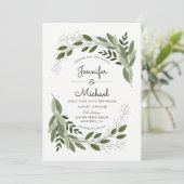 素朴結婚Sprigs - Wedding Invite 招待状 (スタンド正面)