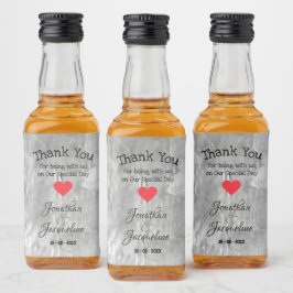 素朴結婚Thank You Gift Script Names Mini リキュールボトルラベル