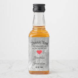 素朴結婚Thank You Gift Script Names Mini リキュールボトルラベル