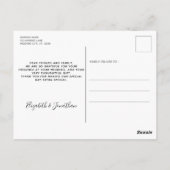 素朴結婚Thanks Greenery Photo Collage ポストカード (裏面)