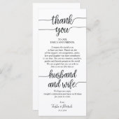 素朴結婚Thanks Place Setting Card プログラム (正面/裏面)