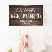 素朴結婚WE'結婚した S Country Barn Wood 横断幕 (インサイチュ)