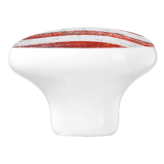 素朴統一された州アメリカ愛国米国国旗 セラミックノブ (側面)